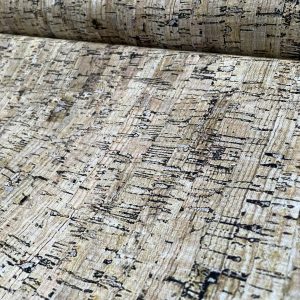 RUSTIC CORK Digital Print Fabric Home Decor Cotton Curtain Upholstery Material - 280cm or 110" EXTRA Wide