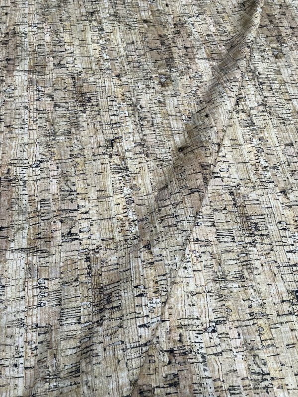 RUSTIC CORK Digital Print Fabric Home Decor Cotton Curtain Upholstery Material - 280cm or 110" EXTRA Wide - Image 2