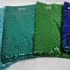 3mm Mini Sequins Fabric Material - 1 way stretch - 130cm or 51" wide - Sparkling Paillettes - Turquoise - Image 6