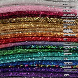 3mm Mini Sequins Fabric Material - 1 way stretch - 130cm or 51" wide - Sparkling Hologram or Matte Paillettes