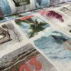 Summer Beach Fabric Ice Cream Travel Holiday Polaroid Images Memories Curtain Upholstery Cotton Material - 110"/280cm Wide - Image 8