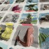 Summer Beach Fabric Ice Cream Travel Holiday Polaroid Images Memories Curtain Upholstery Cotton Material - 110"/280cm Wide - Image 7