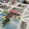 Summer Beach Fabric Ice Cream Travel Holiday Polaroid Images Memories Curtain Upholstery Cotton Material - 110"/280cm Wide - Image 5