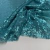 3mm Mini Sequins Fabric Material - 1 way stretch - 130cm or 51" wide - Sparkling Paillettes - Aqua - Image 2