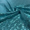 3mm Mini Sequins Fabric Material - 1 way stretch - 130cm or 51" wide - Sparkling Paillettes - Aqua - Image 5