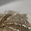 3mm Mini Sequins Fabric Material - 1 way stretch - 130cm or 51" wide - Sparkling Paillettes - Champagne - Image 3