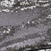 3mm Mini Sequins Fabric Material - 1 way stretch - 130cm or 51" wide - Sparkling Paillettes - Grey