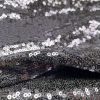3mm Mini Sequins Fabric Material - 1 way stretch - 130cm or 51" wide - Sparkling Paillettes - Grey - Image 3