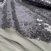 3mm Mini Sequins Fabric Material - 1 way stretch - 130cm or 51" wide - Sparkling Paillettes - Grey - Image 4