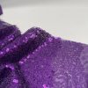 3mm Mini Sequins Fabric Material - 1 way stretch - 120cm or 47" wide - Sparkling Paillettes - Purple - Image 3