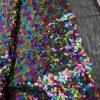 3mm Mini Sequins Fabric Stretch Material Sparkling Paillettes - 130cm or 51" wide - Rainbow - Image 6