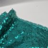 3mm Mini Sequins Fabric Material - 1 way stretch - 130cm or 51" wide - Sparkling Paillettes - Turquoise - Image 3