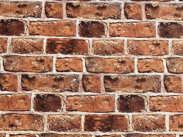 RED BRICK WALL Designer Curtain Upholstery cotton fabric material - 140cm wide - Red Bricks Print Canvas - Image 3