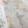 BEIGE WORLD MAP 3 Designer Curtain Upholstery cotton fabric material - World Map Print Canvas - 140cm wide - Image 6