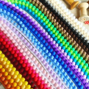 Pearl Pom pom bobble trim - BEST QUALITY PomPoms *Size MINI 10mm (0.4") *26 colours* #A