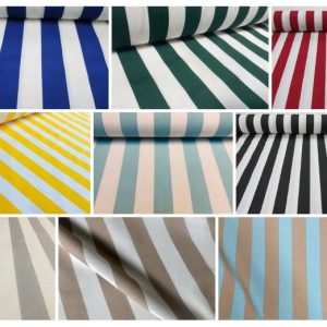 Striped Fabric - Sofia Stripes Curtain Upholstery Stripe Material - 280cm wide - 5 colours /yellow, red, black, green and blue/