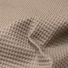 Cotton WAFFLE Pique Honeycombe Fabric Material - Bathrobe, Gown, Towel, Cushion - 59" or 150cm wide - Taupe Brown