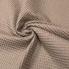 Cotton WAFFLE Pique Honeycombe Fabric Material - Bathrobe, Gown, Towel, Cushion - 59" or 150cm wide - Taupe Brown - Image 2