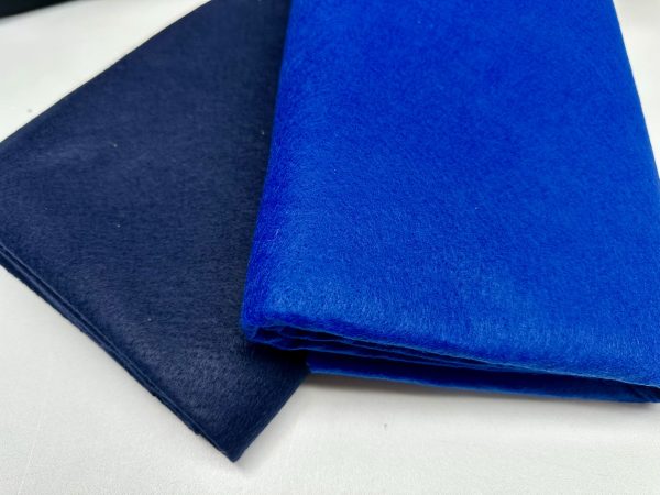 ROYAL BLUE Felt Fabric Material Craft Plain Colours Polyester - 102cm Wide - Image 2