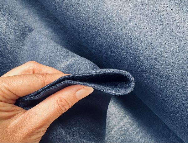 NAVY BLUE Felt Fabric Material Craft Plain Colours Polyester - 102cm Wide - Image 2