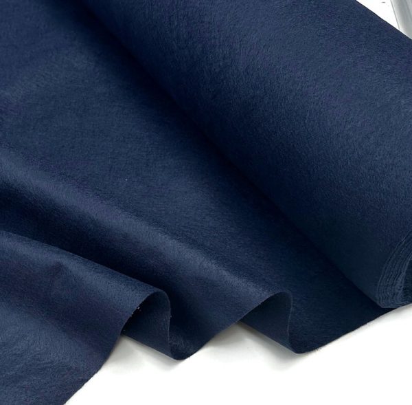 NAVY BLUE Felt Fabric Material Craft Plain Colours Polyester - 102cm Wide