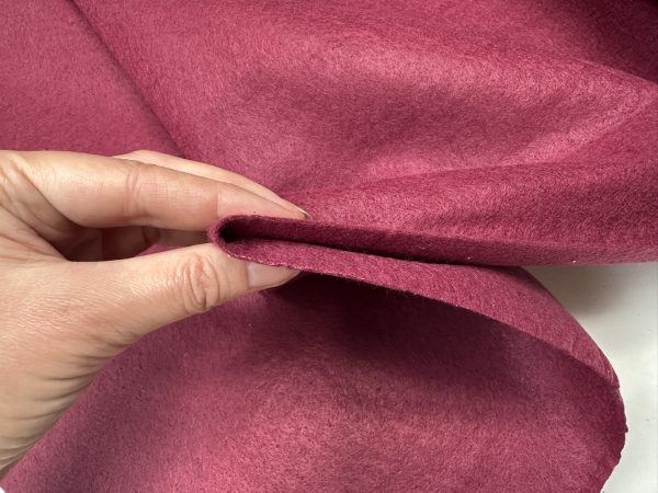 WINE RED Felt Fabric Material Craft Plain Colours Polyester - 102cm wide - Image 2