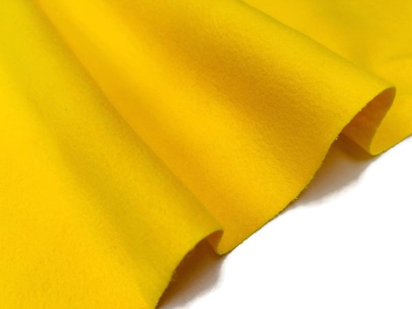 YELLOW Felt Fabric Material Craft Plain Colours Polyester - 102cm Wide