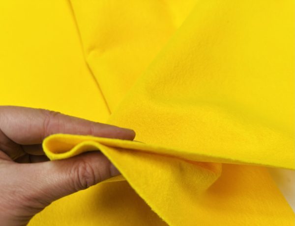 YELLOW Felt Fabric Material Craft Plain Colours Polyester - 102cm Wide - Image 2