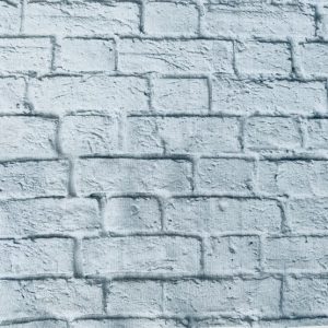 WHITE BRICK WALL Print Cotton Fabric for Curtains Backdrop - bricks stone effect material - 55''/ 140cm wide