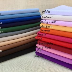 Plain Ottoman Fabric For Curtains Upholstery Cotton Canvas Material Lining - 280cm Extra Wide