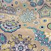 AQUARIUS Flower Mandala Stars Hippy Print Fabric Curtain Upholstery material - 110'' / 280 cm Extra wide - BLUE