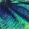 MERMAID Reversible 5mm Sequin Fabric Flip Two Tone Stretch Material - 130cm wide -  Iridescent Green Blue Black sequins