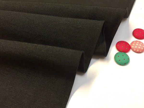 Plain Ottoman Fabric For Curtains Upholstery Cotton Canvas Material 140cm Wide BLACK