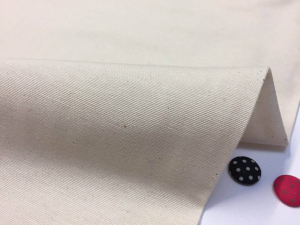Plain Ottoman Fabric For Curtains Upholstery Cotton Canvas Material 140cm Wide NATURAL