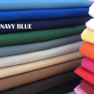 Plain Ottoman Fabric For Curtains Upholstery Cotton Canvas Material 140cm Wide NAVY BLUE