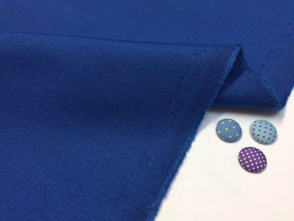 Plain Ottoman Fabric For Curtains Upholstery Cotton Canvas Material 140cm Wide ROYAL BLUE