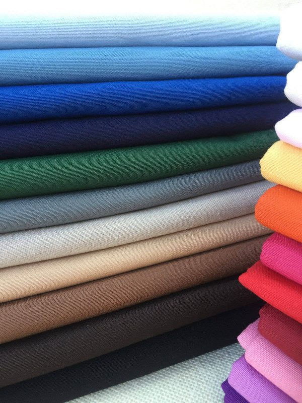 Plain Ottoman Fabric For Curtains Upholstery Cotton Canvas Material - 280cm Extra Wide