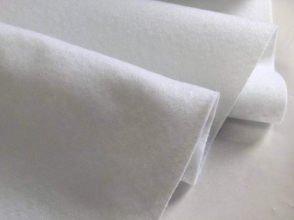 Felt Fabric Material Craft Plain Colours Polyester 102cm Wide WHITE