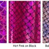 Mermaid Scale Fabric Fish Tale Foil Iridescent Stretch Spandex Material - 150cm wide red, silver, green, blue, gold, black, pink, rainbow - Image 34