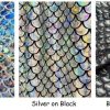Mermaid Scale Fabric Fish Tale Foil Iridescent Stretch Spandex Material - 150cm wide red, silver, green, blue, gold, black, pink, rainbow - Image 30