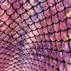 Mermaid Scale Fabric Fish Tale Foil Iridescent Stretch Spandex Material - 150cm wide red, silver, green, blue, gold, black, pink, rainbow - Image 4