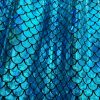 Mermaid Scale Fabric Fish Tale Foil Iridescent Stretch Spandex Material - 150cm wide red, silver, green, blue, gold, black, pink, rainbow - Image 9