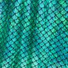 Mermaid Scale Fabric Fish Tale Foil Iridescent Stretch Spandex Material - 150cm wide red, silver, green, blue, gold, black, pink, rainbow - Image 15