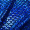 Mermaid Scale Fabric Fish Tale Foil Iridescent Stretch Spandex Material - 150cm wide - Royal Blue on Black - Image 2
