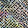 Mermaid Scale Fabric Fish Tale Foil Iridescent Stretch Spandex Material - 150cm wide red, silver, green, blue, gold, black, pink, rainbow - Image 26