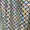 Mermaid Scale Fabric Fish Tale Foil Iridescent Stretch Spandex Material - 150cm wide red, silver, green, blue, gold, black, pink, rainbow - Image 27