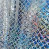 Mermaid Scale Fabric Fish Tale Foil Iridescent Stretch Spandex Material - 150cm wide red, silver, green, blue, gold, black, pink, rainbow - Image 28