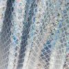 Mermaid Scale Fabric Fish Tale Foil Iridescent Stretch Spandex Material - 150cm wide - Silver on White - Image 5