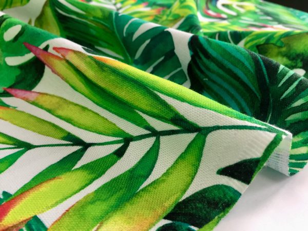 Palm Leaves 3 Tropical Leaf Print Cotton Fabric for Curtain Upholstery Material / digital print fabric / 140cm wide