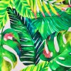 Palm Leaves 3 Tropical Leaf Print Cotton Fabric for Curtain Upholstery Material / digital print fabric / 140cm wide
